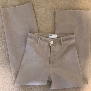 Stone zara wide leg jeans